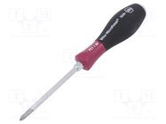 Screwdriver; Pozidriv®; for impact,assisted with a key; PZ1 WIHA