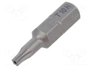Screwdriver bit; Torx® with protection; T10H; 1/4"; STANDARD WIHA