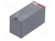 Relay: electromagnetic; DPDT; Ucoil: 110VDC; 8A; max.250VAC; PCB ABB