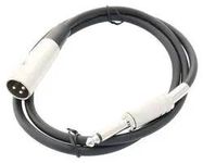 CABLE, XLR 3P PLUG-6.35MM MONO PLUG, 1M