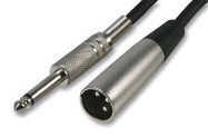 CABLE ASSY, 3P, MONO PLUG-XLR PLUG, 3M