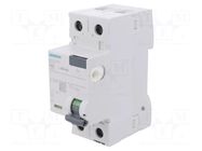 RCD breaker; Inom: 40A; Ires: 30mA; Poles: 1+N; 230/400VAC; IP20 SIEMENS