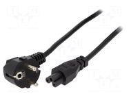 Cable; 3x1mm2; CEE 7/7 (E/F) plug angled,IEC C5 female; PVC; 3m GEMBIRD