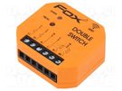 Wireless cutout power switch; FOX; flush mount; 85÷265VAC; IP20 F&F