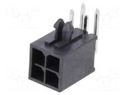 Connector: wire-board; socket; male; PIN: 4; Micro-Fit+; PCB snap MOLEX
