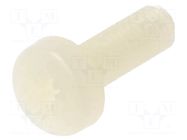 Screw; M5x16; 0.8; Head: cheese head; Pozidriv; 1.2mm; polyamide DREMEC