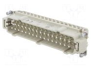 Connector: HDC; contact insert; male; 16A; 500V; Han E®; PIN: 32 HARTING