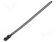 Cable tie; multi use; black; polyurethane thermoplastic TPE-U HELLERMANNTYTON