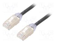 Patch cord; F/UTP,TX6A-28™; 6a; wire; Cu; LSZH; black; 5m; 28AWG PANDUIT