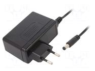 Power supply: switching; mains,plug-in; 12VDC; 50W; Out: 5,5/2,1 MEAN WELL