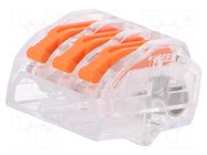 Quick splice; 32A; 450V; for cable; spring clamp; 0.2÷4mm2; ways: 1 SIMET