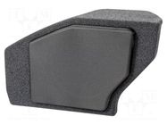 Car loudspeaker enclosure; MDF; black melange; 250mm; Porsche BASSER