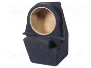 Car loudspeaker enclosure; MDF; black melange; 250mm; Mercedes BASSER