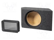 Car loudspeaker enclosure; MDF; black melange; textil; 250mm; BMW BASSER