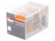 Relay: electromagnetic; DPDT; Ucoil: 230VAC; Icontacts max: 10A ABB