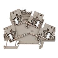 Multi-tier modular terminal, Tension-clamp connection, 4 mm², 800 V, 32 A, Number of levels: 2, dark beige Weidmuller