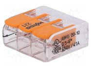 Quick splice; 221; 41A; 450V; for cable; spring clamp; 0.5÷6mm2 WAGO