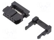 Connector: IDC; plug; female; PIN: 8; IDC; for ribbon cable; 2mm; 2x4 ADAM TECH