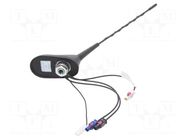 Antenna; car top; 0.3m; AM,DAB,FM,GPS; 0.25m; 12VDC CALEARO