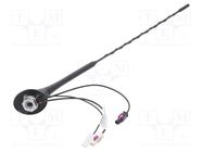 Antenna; car top; 0.4m; AM,DAB,FM; Fiat,Renault,Seat,VW,Škoda 