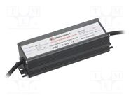 Power supply: switched-mode; 60W; 12VDC; 5A; 180÷295VAC; IP67; 89% ELECTROSTART