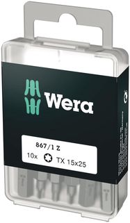 867/1 DIY TORX® bits, 10 x TX 15x25, Wera