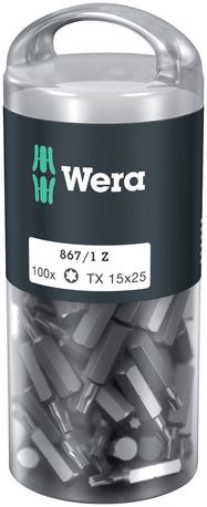 867/1 TORX® DIY 100, 100 x TX 15x25, Wera