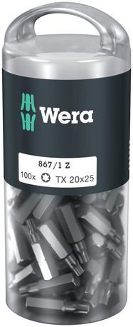867/1 TORX® DIY 100, 100 x TX 20x25, Wera