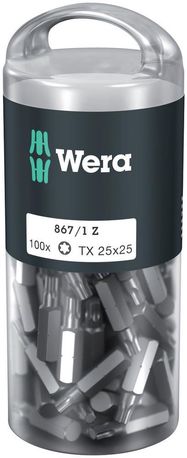 867/1 TORX® DIY 100, 100 x TX 25x25, Wera