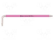 Wrench; Hex Plus key,spherical; HEX 3mm; Overall len: 123mm; long WERA