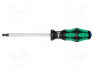 Screwdriver; hex key,spherical; HEX 1/4"; Blade length: 125mm WERA