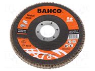 Flap grinding wheels; Ø: 115mm; Øhole: 22.23mm; Granularity: 60 BAHCO