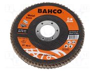 Flap grinding wheels; Ø: 115mm; Øhole: 22.23mm; Granularity: 40 BAHCO