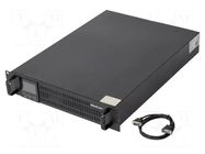 Power supply: UPS; 2.4kW; 3kVA; 230V; 635x483x87mm; 7Ah; Ubatt: 12V QOLTEC