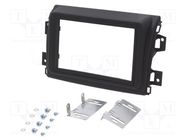 Radio frame; Fiat; 2 DIN; matt black 4CARMEDIA