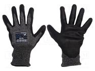 Protective gloves; Size: 10,XL; grey; steel wire,HPPE,polyester WONDER GRIP