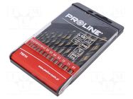 Drill set; for metal; high speed steel; plastic box; metal PROLINE