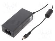 Power supply: switched-mode; 24VDC; 1.67A; Out: 5,5/2,5; 40W; 89% XP POWER