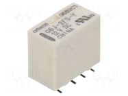 Relay: electromagnetic; DPDT; Ucoil: 12VDC; Icontacts max: 1A; SMD OMRON Electronic Components