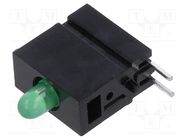 LED; in housing; 2.8mm; No.of diodes: 1; green; 2mA; 60°; 1÷5mcd MENTOR