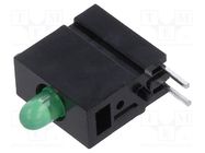 LED; in housing; 2.8mm; No.of diodes: 1; green; 2mA; 60°; 1÷5mcd 