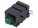 LED; in housing; green; 5mm; No.of diodes: 1; 20mA; 60°; 15÷30mcd MENTOR