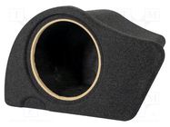 Car loudspeaker enclosure; MDF; black melange; textil; 250mm BASSER