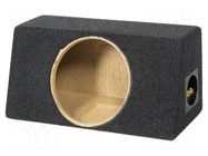 Car loudspeaker enclosure; MDF; black melange; 200mm; Mercedes BASSER