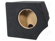 Car loudspeaker enclosure; MDF; black melange; textil; 250mm; VW BASSER