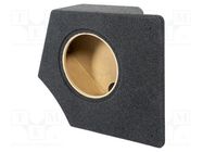 Car loudspeaker enclosure; MDF; black melange; textil; 250mm; VW BASSER