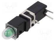 LED; in housing; 3.9mm; No.of diodes: 1; green; 2mA; 60°; 1÷5mcd MENTOR
