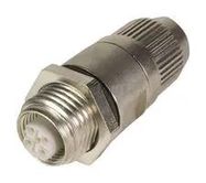 SENSOR CONN, M12, RCPT, 2POS, PANEL