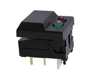 DIGITAST DIP PUSH-BUTTON SWITCH BLACK CAP - RED & GREEN LED