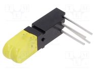 LED; in housing; No.of diodes: 2; yellow; 20mA; 100°; 25÷50mcd MENTOR